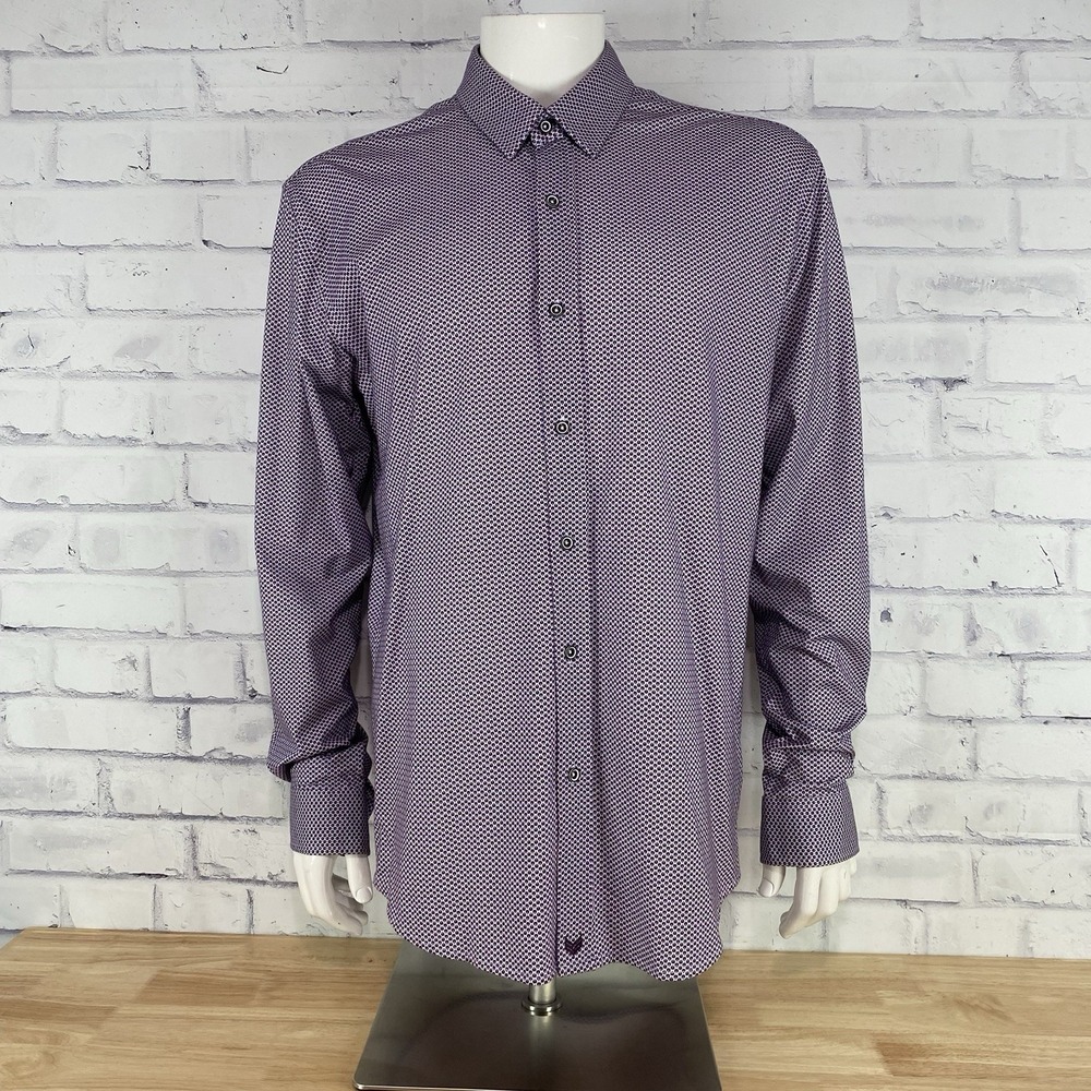 Buttercloth Shirt Men's Extra Large XL Long Sleeve Button Up Icy Cotton Stretch‎